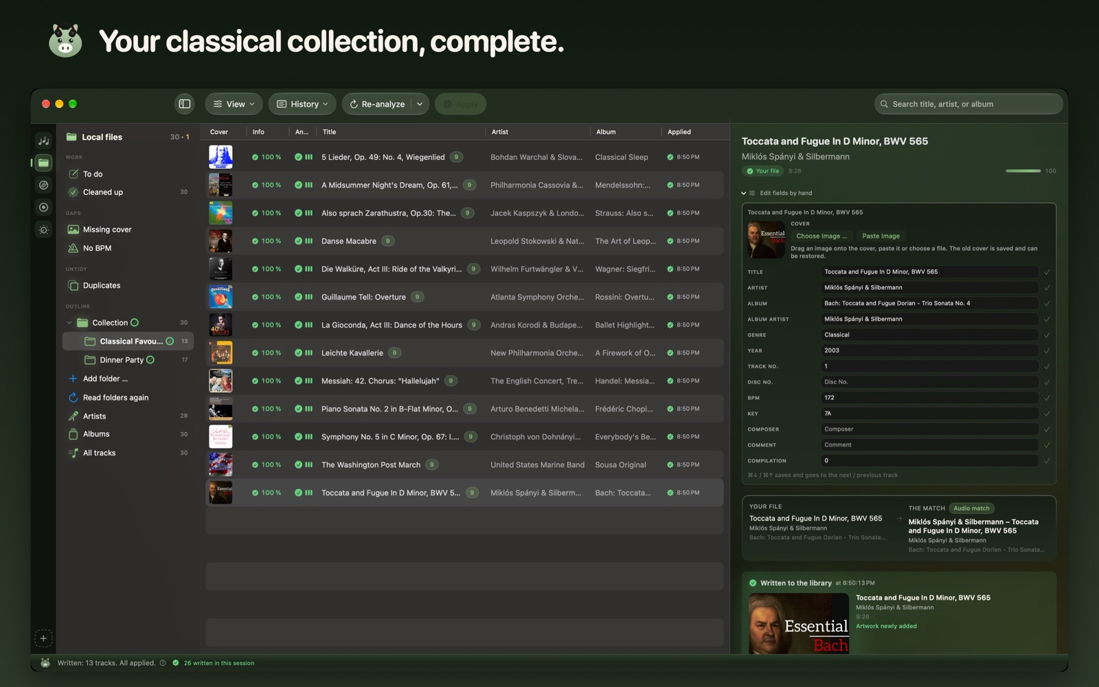 Your classical collection, complete. (مجموعتك الكلاسيكية، مكتملة.)
