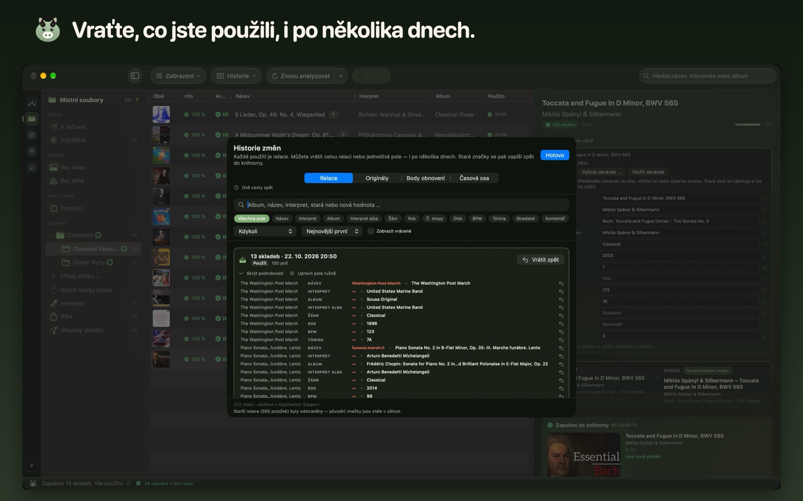 Vraťte, co jste použili, i po několika dnech.
