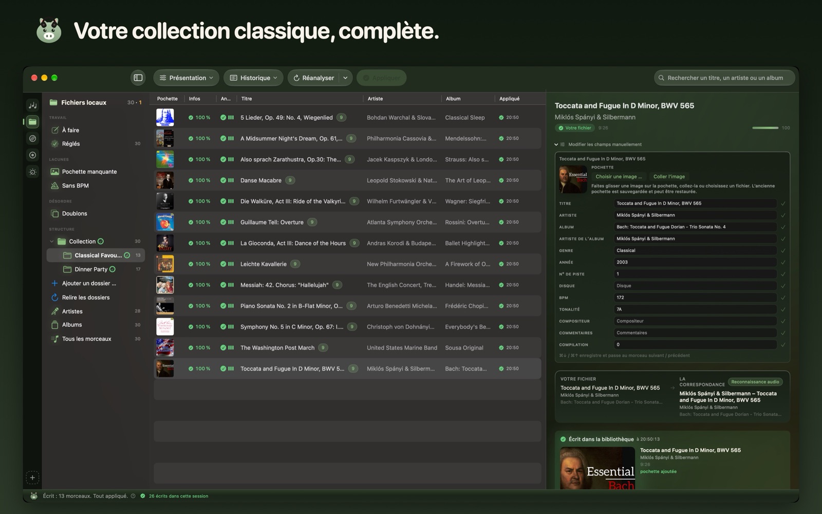 Votre collection classique, complète.
