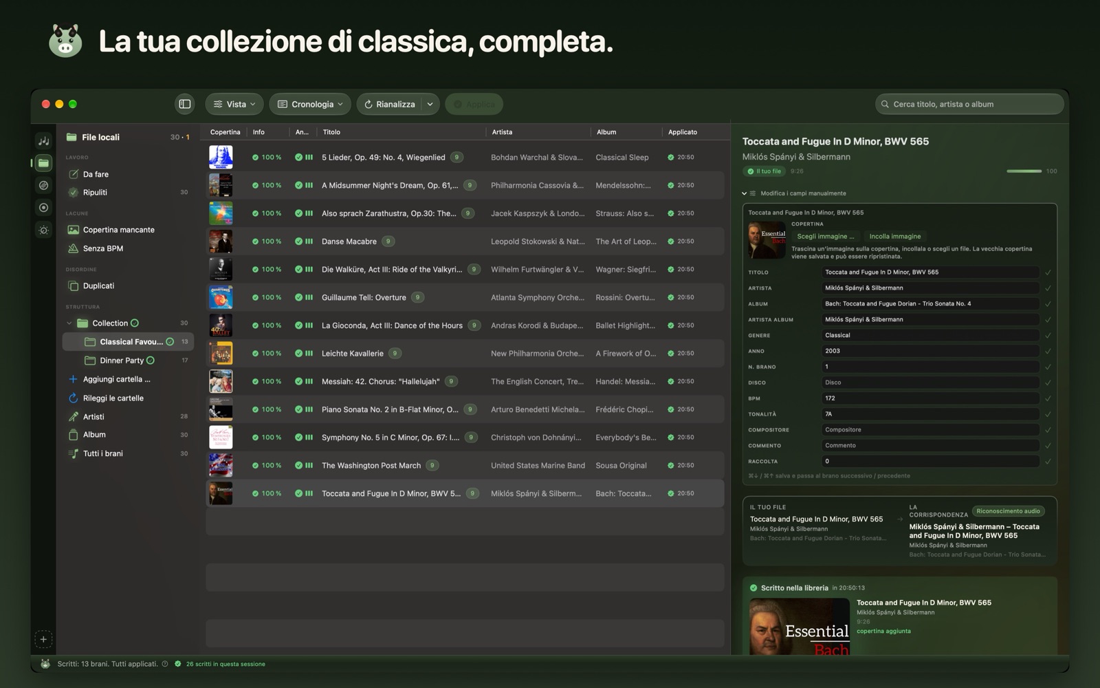 La tua collezione di classica, completa.