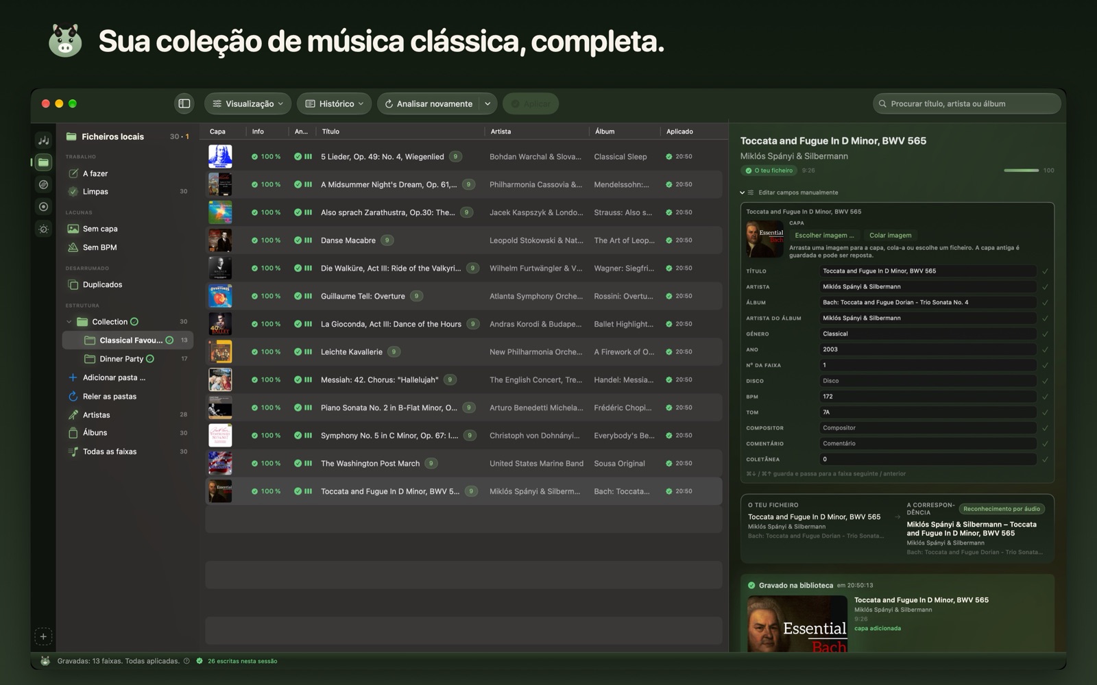 Sua coleção de música clássica, completa.